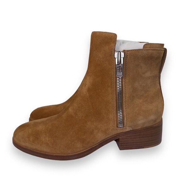 3.1 Phillip Lim Alexa Zip Suede Ankle Boots Beige SHH8-T607CFU Women's 9/39 - Picture 2 of 11